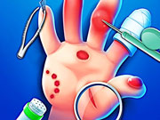 Préparation à cause les mains